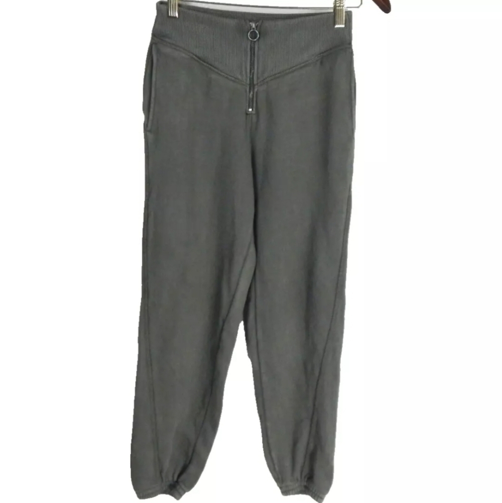 Aerie Green Corset Zip Waist‎ Jogger